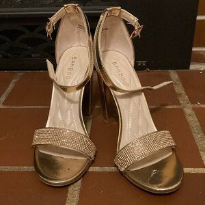 Size 7 gold colored heels